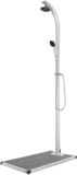 VidaXL Buitendouche met grijze basis 220 cm aluminium