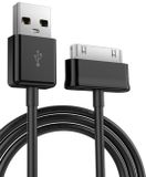 Inf Shenzhen Aiyida Technology 30-pins USB-kabel oplaadkabel/datakabel, compatibel met Samsung P1000/N8000/N8010, Zwart, 1 m