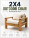 2x4 Outdoor Chair Woodworking Plan: Step-by-Step DIY Plans, Cut List, Materials List, Dimensions and Assembly Instructions for Building a Modern Outdoor Chair