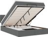 vidaXL Bed poef met matras en LED's 140x200 cm stof donkergrijs