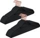 SONGMICS Fluwelen kleerhangers, 30 stuks, met stropdasstang, antislip, 360 graden draaibare haak, dikte 0,6 cm, lengte 43,5 cm, voor jassen, jurken, broeken - Zwart en roségoud CRF21BK30