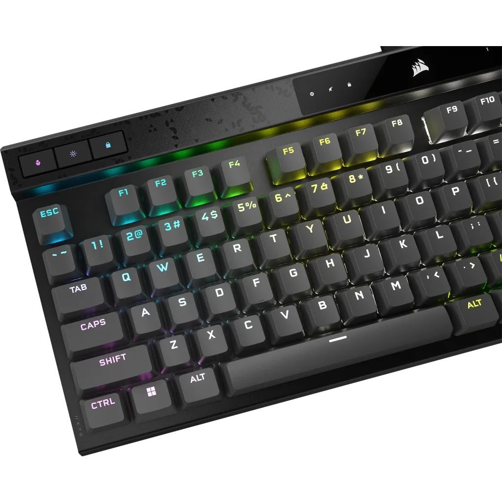 Corsair K70 MAX RGB Gaming Keyboard | AZERTY French | Wired | Optical Key Switch | Grey