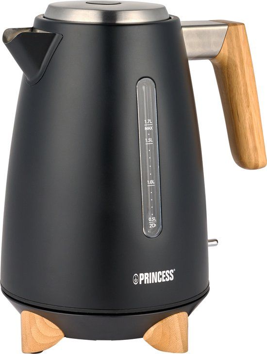 Princess Waterkoker Pure 236061 - 1.7 liter - 3000W - Zwart RVS