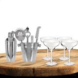 Excellent Houseware set à cocktails 6 pièces avec 4 verres Margarita 300 ml