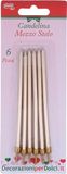 Kaars halve steel goud 6 stuks