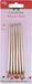 Kaars halve steel goud 6 stuks