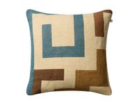 Chhatwal & Jonsson Housse de coussin Aman 50x50 cm Heaven bleu-taupe-kaki