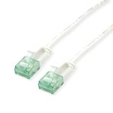 ROLINE RM UTP DataCenter Patchkabel Cat.6A (Klasse EA), extra dun, wit, 3 m