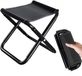 HORCONDORM S.R.L. Tabouret de chasse pliable, mini siège léger, siège compact portable avec sac de transport zippé pour voyage, pêche, randonnée, barbecue, plage, noir