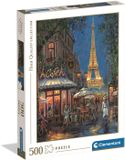Clementoni - Puzzel - 500 Stukjes - Nacht Bij Het Eiffeltorentje - Puzzel Voor Volwassenen - High Quality Collection