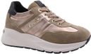 NeroGiardini Arold Lunare Guanto Nero T.Brill Plati - Baskets basses - Femmes - Cuir - Caoutchouc - Gris - Taille 40