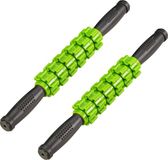 Merkloos 2 x massageroller - trigger point massage - massage stick - handvatten - fitness