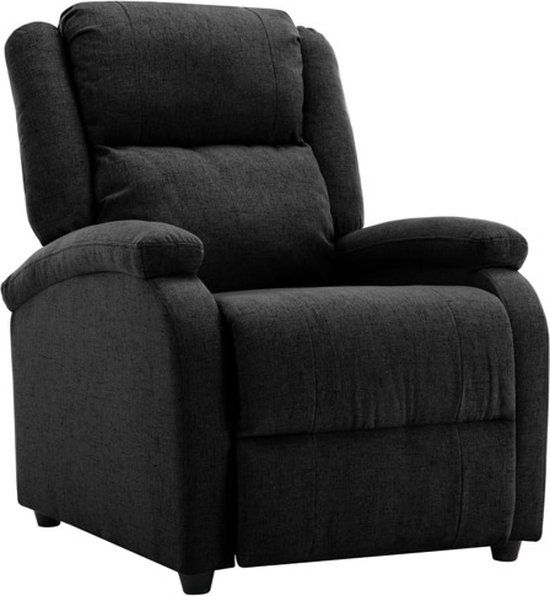 vidaXL Fauteuil verstelbaar stof lichtgrijs