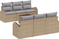 vidaXL Tuinbank Set Beige en Grijs