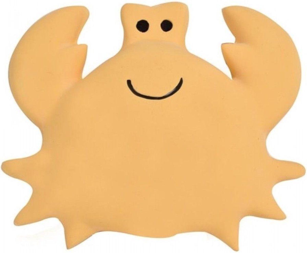 Tikiri Bijt- En Badspeeltje Met Rammelaar Krab 10 Cm Oranje - Geel