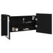 vidaXL LED Spiegelkast Zwart Eiken 100 x 12 x 45 cm