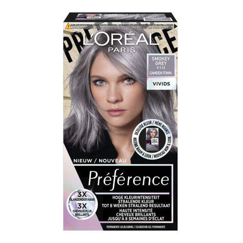 L'Oréal Paris L'Oréal Paris Préférence Preference Vivids 9.112 - Smokey Grey Camden Town - Permanente Haarkleuring