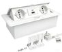 Prise escamotable - Prise de table avec USB-C PD20W - Blanc