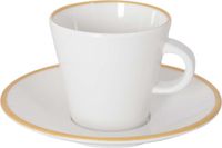 Gimex - linea line - espresso set - goud - 85 ml - 2 stuks