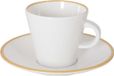 Gimex - linea line - espresso set - goud - 85 ml - 2 stuks