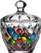 Alessandro Bonbonniere met deksel - London - gedecoreerd glas - 9 x 11 cm - snoeppot