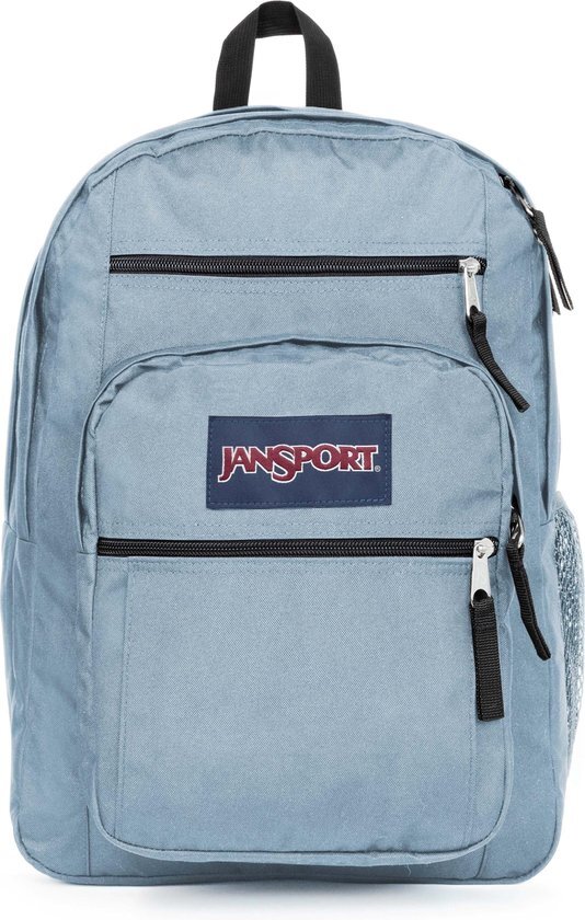 JanSport Big Student, Grote Rugzak, 34 L, 43 x 33 x 25 cm, 15in laptopvak, Blauwe Schemering