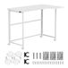 Maclean opvouwbaar bureau met wielen 100 x 65 cm 50 kg 75 cm (wit)