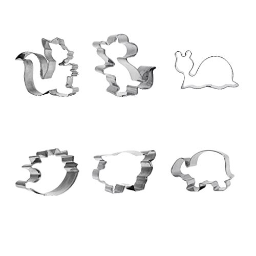 Patisse Cookie Cutters - Garden Animals - Set of 6 - Stainless Steel