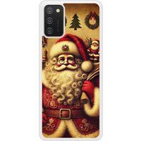 Samsung Galaxy A02S bedrukt siliconen hoesje pere noel vintage