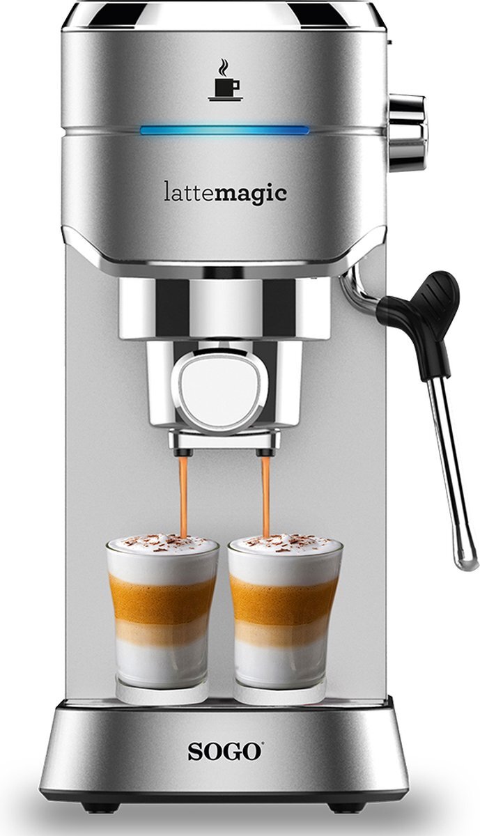 Sogo - 7600 - Espressomachine LatteMagic - 15 bar - Espresso, Cappuccino of Latte Macchiato - 1450 Watt