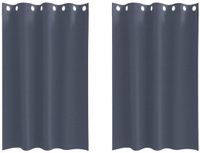 vidaXL Blackout Gordijnen met Ringen 2 st Antraciet 175 x 140 cm