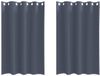 vidaXL Blackout Gordijnen met Ringen 2 st Antraciet 175 x 140 cm