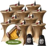 Aventara Statafelrok Goud x 10 – ∅80-85 x 110 cm met Opbergtas