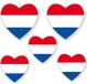 Merkloos / Sans marque Fest-Dekor Gmbh 5-delige hou van Nederland versiering set - hartjes - 14 cm en 28 cm - Landen vlaggen feestartikelen - Holland