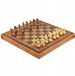 Italfama Set 2-en-1 Échecs & Dames - Acaciahout & Eco-cuir 35cm