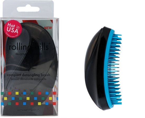 Rolling Hills compact detangling brush black