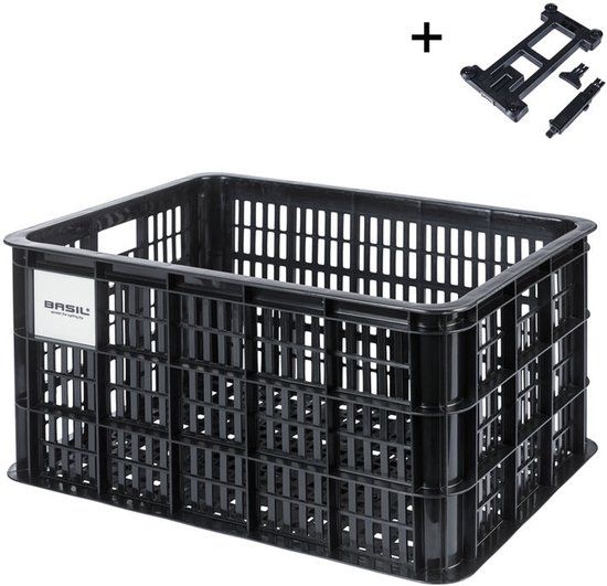 Basil fietskrat MIK L, 40L, gerecycled kunststof, black