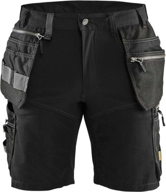 Blåkläder 1598 Werkbroek Kort Met Stretch - Zwart - Maat 50