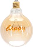 Aigostar Lampe LED - Happy - Douille E27 - 4W - Blanc Chaud 1800K - Ambre