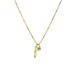 Lucardi Dames Stalen goldplated ketting met mama - Ketting - Staal - Goudkleurig - 47 cm