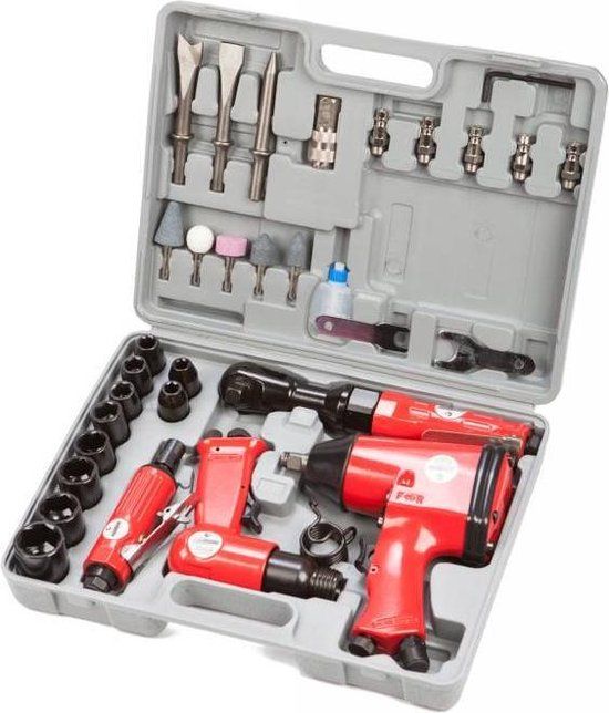 Brüder Mannesmann Mannesmann 33-delige Multifunctionele Luchtdrukset - 6 bar - M15033