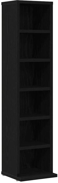 vidaXL CD-kast 21 x 20 x 88 cm spaanplaat zwart eikenkleurig
