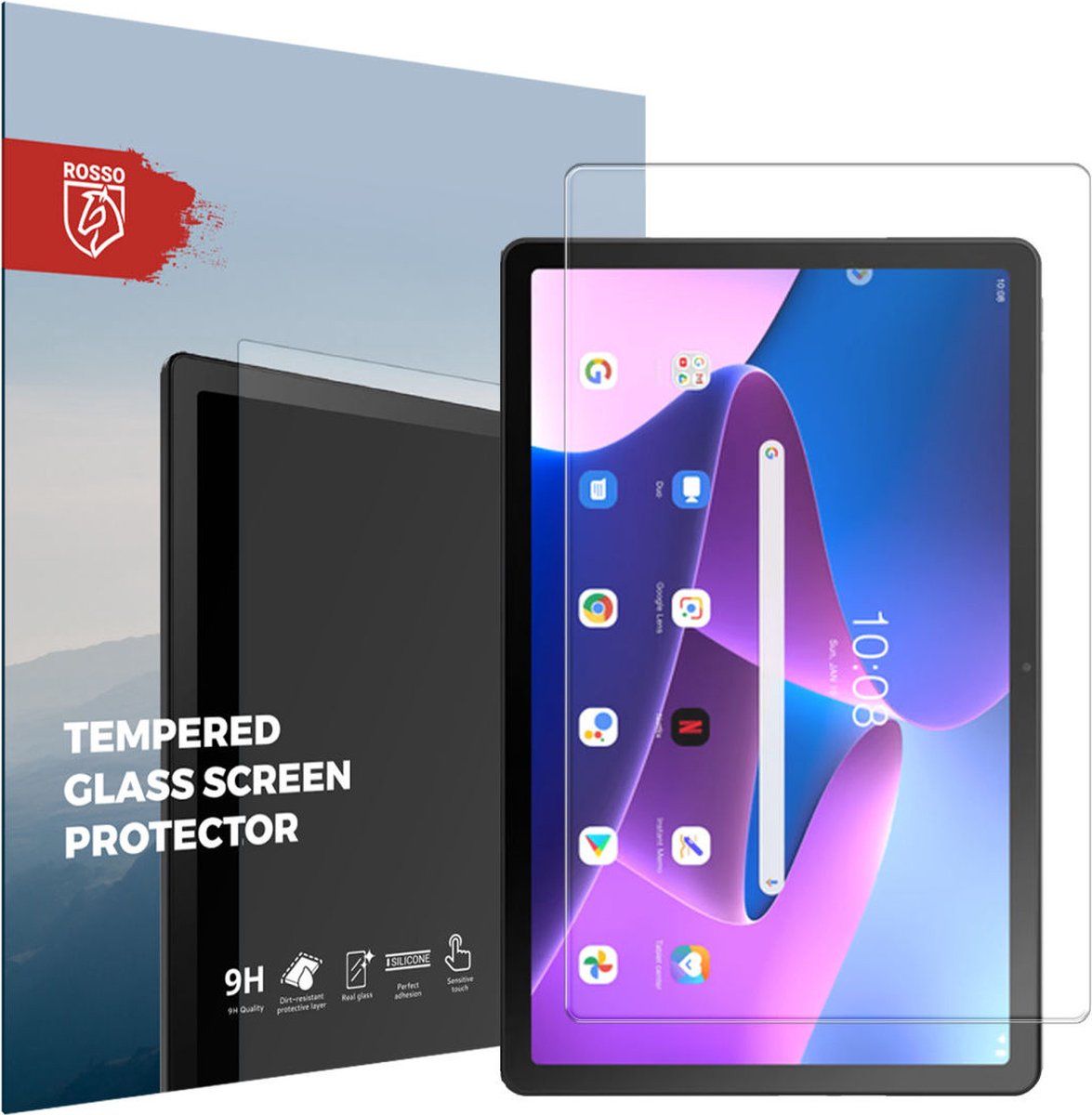 Tempered Glass Screen Protector for Lenovo Tab M10 Plus Gen 3 - Rosso