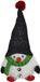 Gerimport Pluche kerst gnome - sneeuwpop - H36 cm - decoratie pop - wit