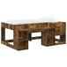 vidaXL Kinderbedframe met opbergruimte Gerookt eiken 80 x 160 cm