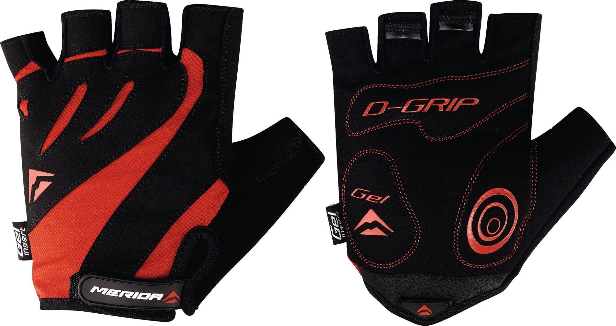 Merida Handschoenen Kort Zwart/Rood - 2280008145