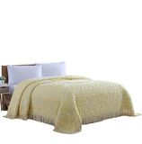 Beatrice Home Fashions Sprei, Chenille, Geel, Volledig