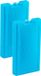Plasticforte Koelelementen - 2x stuks - 500 grams - 20 x 10 cm - blauw - kunststof