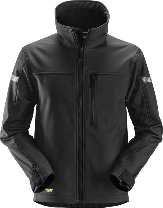 Snickers Softshell Jack - AllroundWork 1200 - zwart - Maat XXL