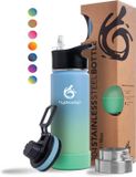 Hydro2go RVS Drinkfles 530 ml – 12u warm / 24u koud – 3 doppen – Lagoon
